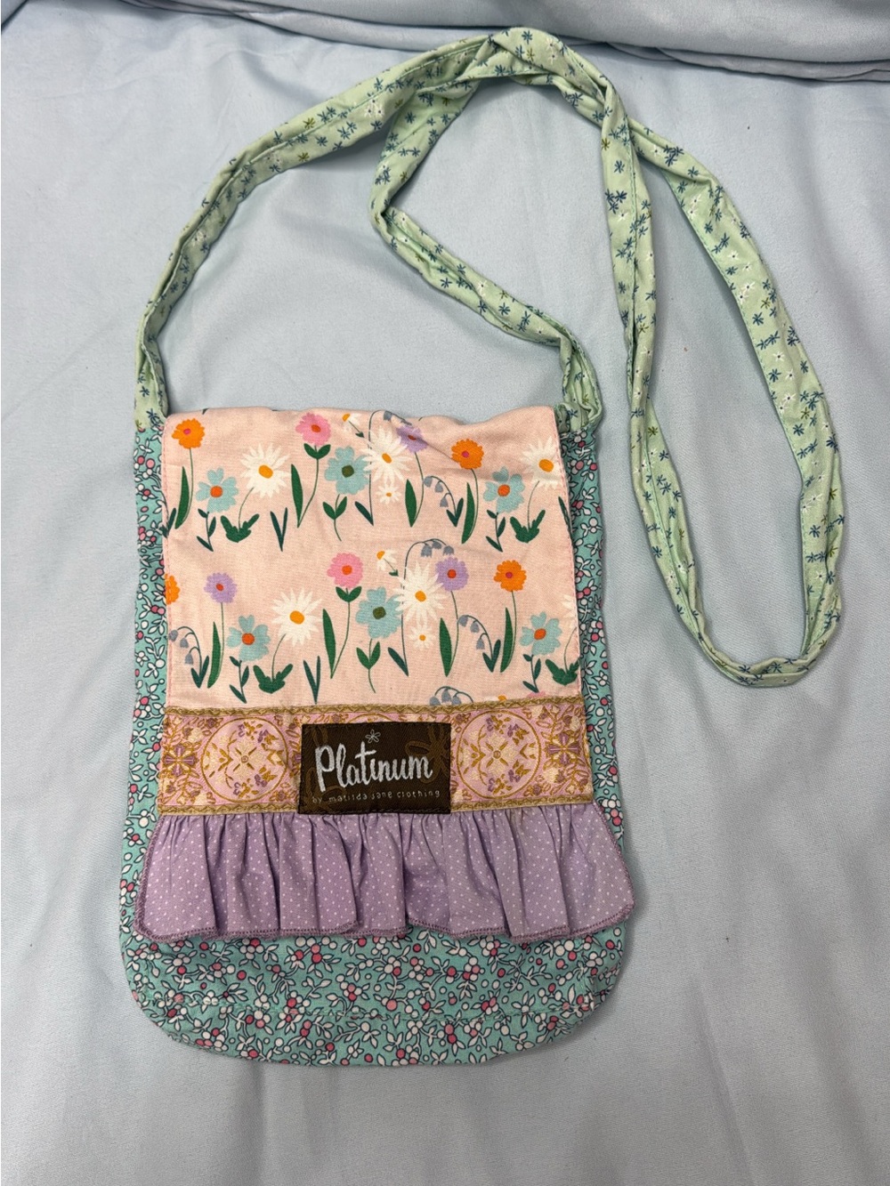 Matilda Jane Platinum Pastel Floral Patchwork Crossbody